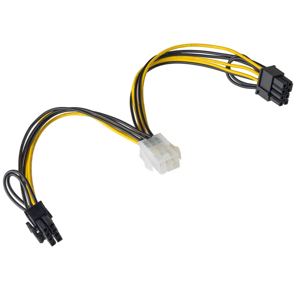 AKYGA PCI Express 6 pin PCI Express 8 pin Cablu de alimentare Negru 15cm AK-CA-55