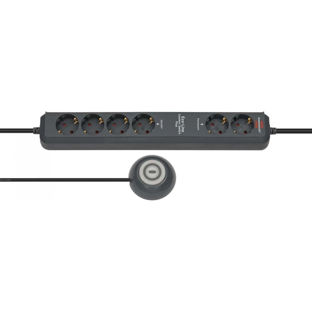 BRENNENSTUHL Eco-Line splitter Comfort Switch Plus EL CSP 24 black