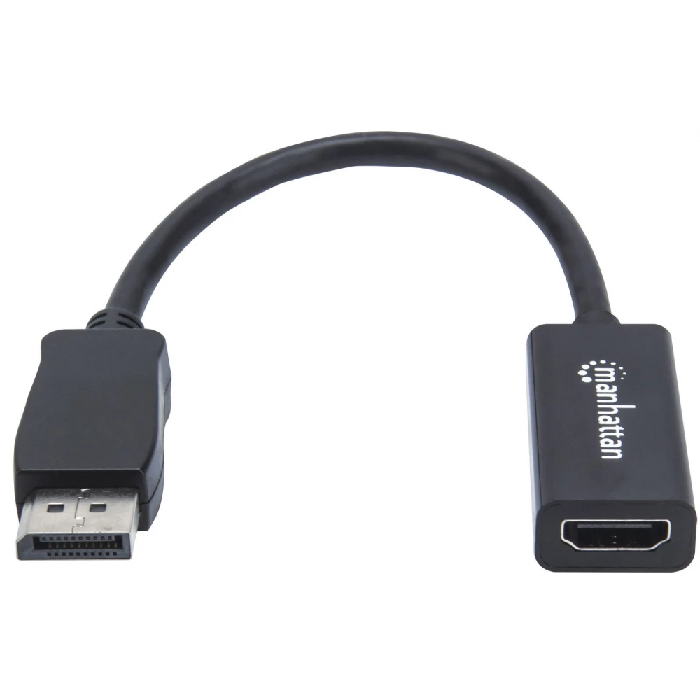 MANHATTAN DisplayPort HDMI transformator Crno 15cm 151634