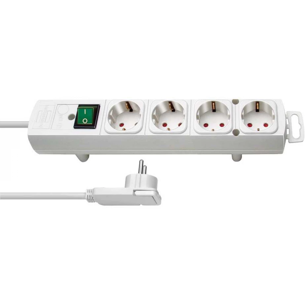 BRENNENSTUHL Comfort-Line Plus Verteilungsleitung 4 Dugaszhelyes Weiß 2m H05VV-F 3G1.5
