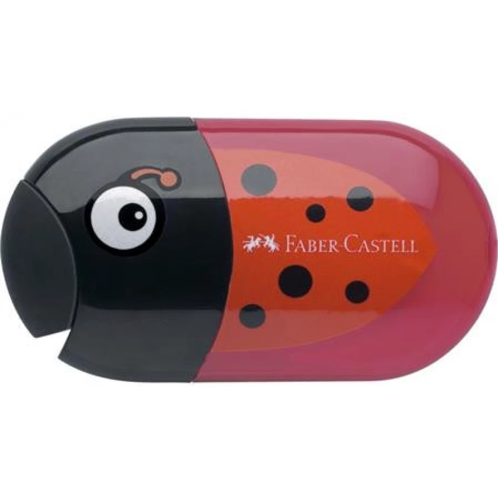 FABER-CASTELL Kétlyukú tankers sharpener and radír ladybird design