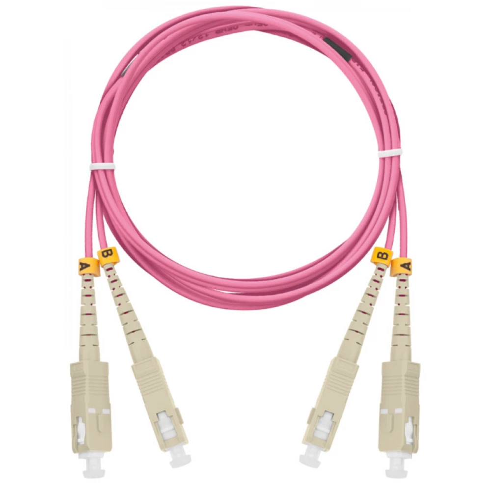 NIKOMAX Fiber Optic SC/UPC Connector Pink 5m NMF-PC2M4C2-SCU-SCU-005