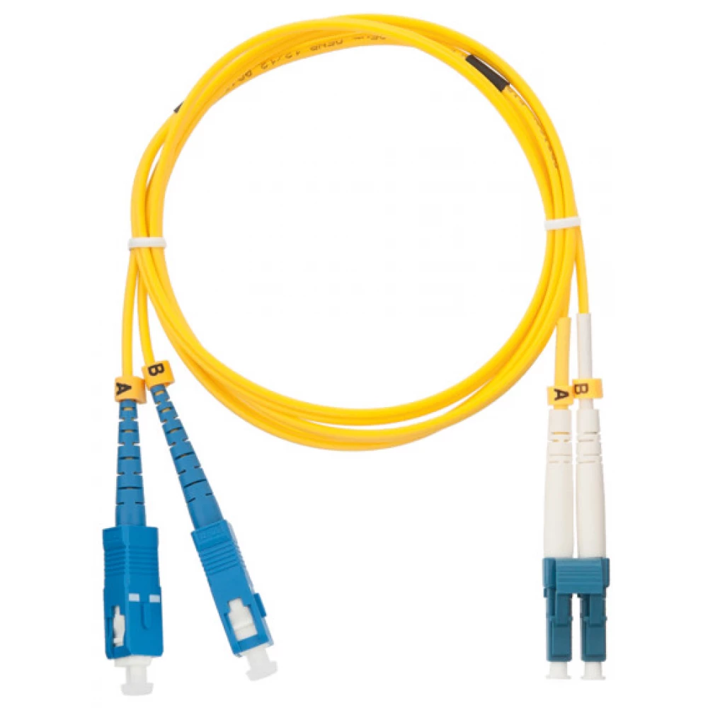 NIKOMAX Fiber Optic SC/UPC Fiber Optic LC/UPC Transformator Gelb 10m NMF-PC2S2C2-SCU-LCU-010