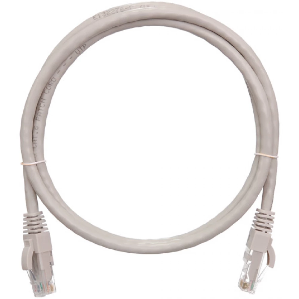 NIKOMAX UTP CAT6 Connector Gray 1m NMC-PC4UE55B-010-GY