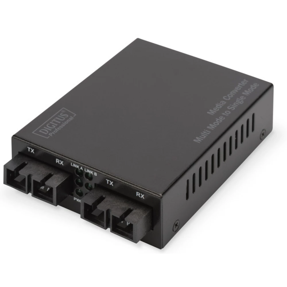 DIGITUS DN-82124 Professional Gigabit Multimode/Singlemode Media Converter SC/SC