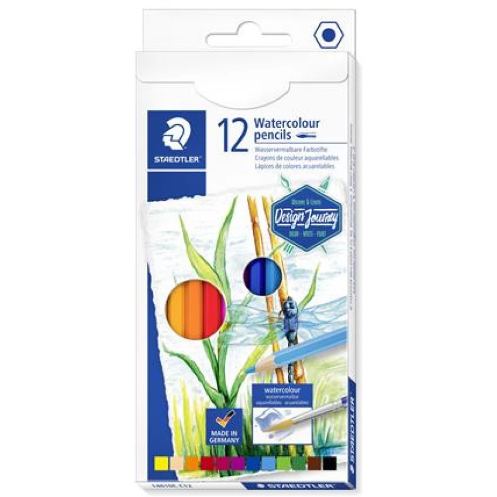 STAEDTLER Akvarell pencil stock hexagonal Design Journey 12 different color