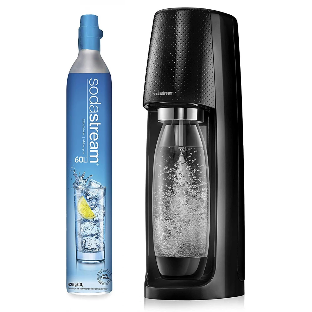 SODASTREAM 1011711491 SPIRIT 1 sticla PET + 1 CO2-patron negru