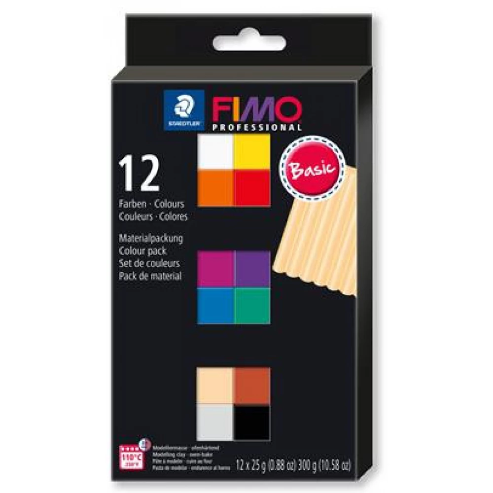 FIMO plastilină 12x 25g arde-out Professional Basic 12 diferit culoare