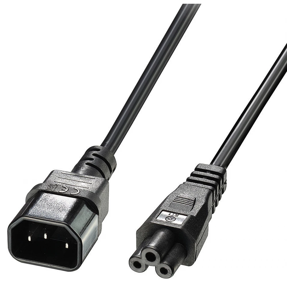 LINDY IEC - Djetelina Kabel za napajanje Crno 1m 30340