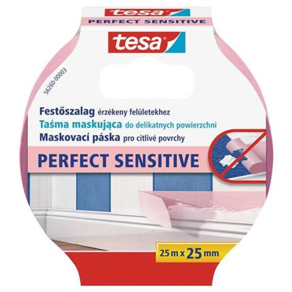 TESA Perfect Sensitive 56260 Festő- és mázolószalag érzékeny felületekhez 25 mm x 25 m
