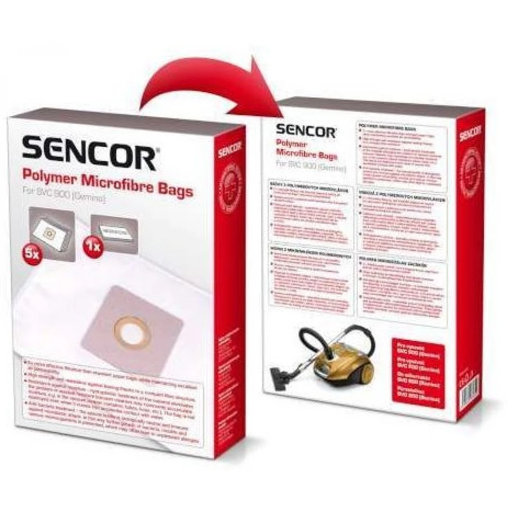 SENCOR 085859 SVC900 Vrećice za usisivač papir 5 kom +1 kom mikrószűrő