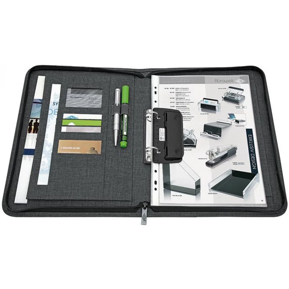 WEDO Conference mappa A4 polyester 2 ringed College grey