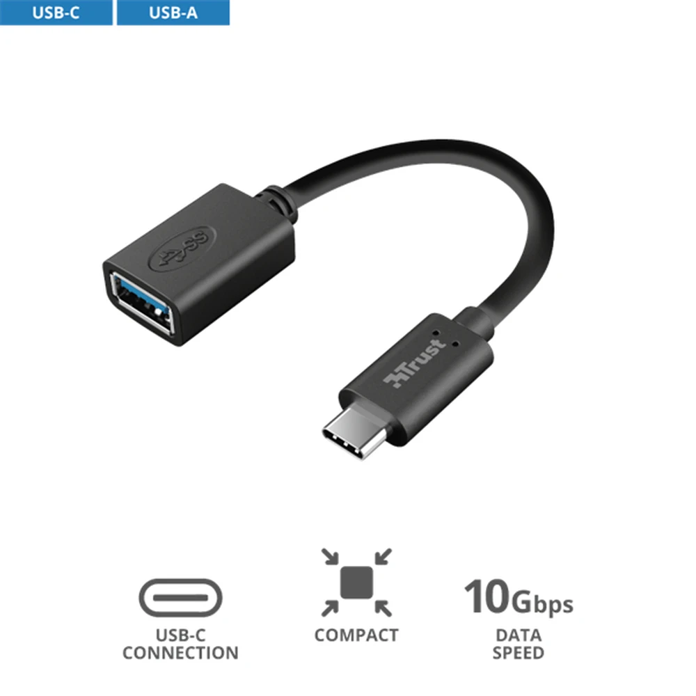 TRUST USB 3.1 USB 3.1 Type C Converter Black 10cm 20967
