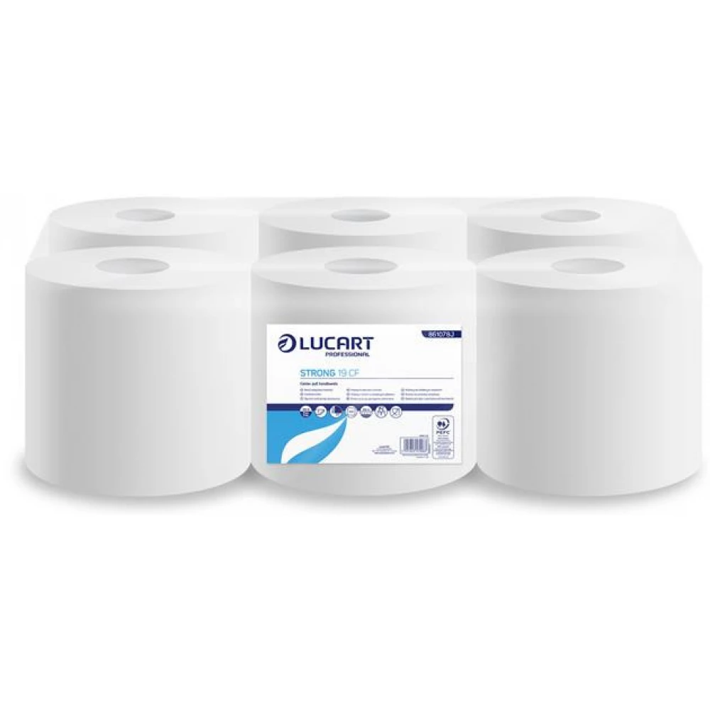 LUCART 861078J Strong 19 CF Wipe wound internal feed 2 ply hófehér