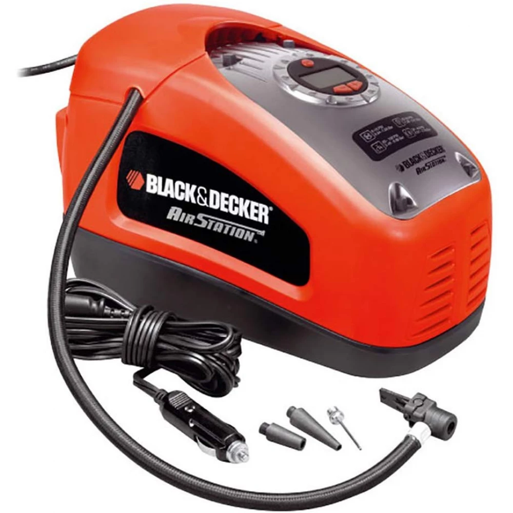 BLACK AND DECKER ASI300-QS Légpumpa Hálózati - Szivargyújtó töltőről üzemeltethető 11 bar
