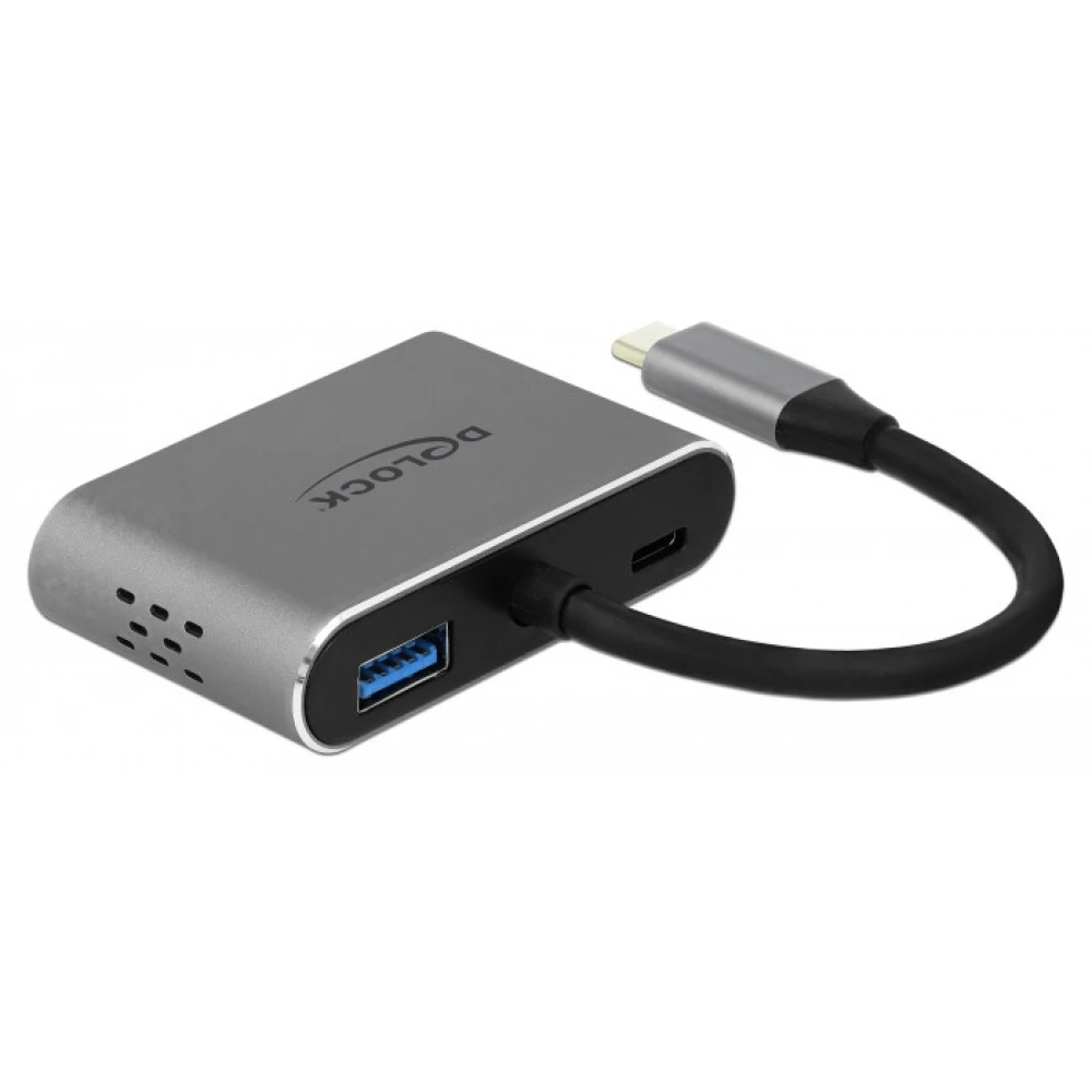 DELOCK USB Type-C adapter HDMI and VGA to 3.0 USB portal and PD-val