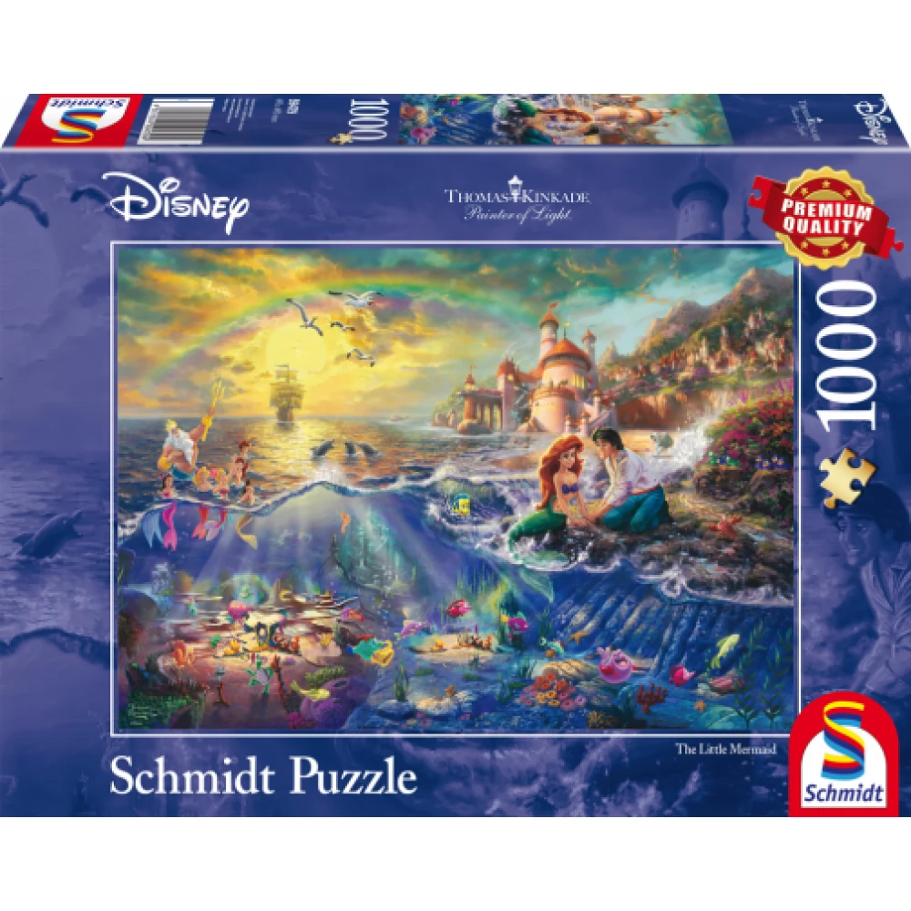 SCHMIDTSPIELE Puzzle játék 1000 darabos Thomas Kinkade Disney A kis hableány