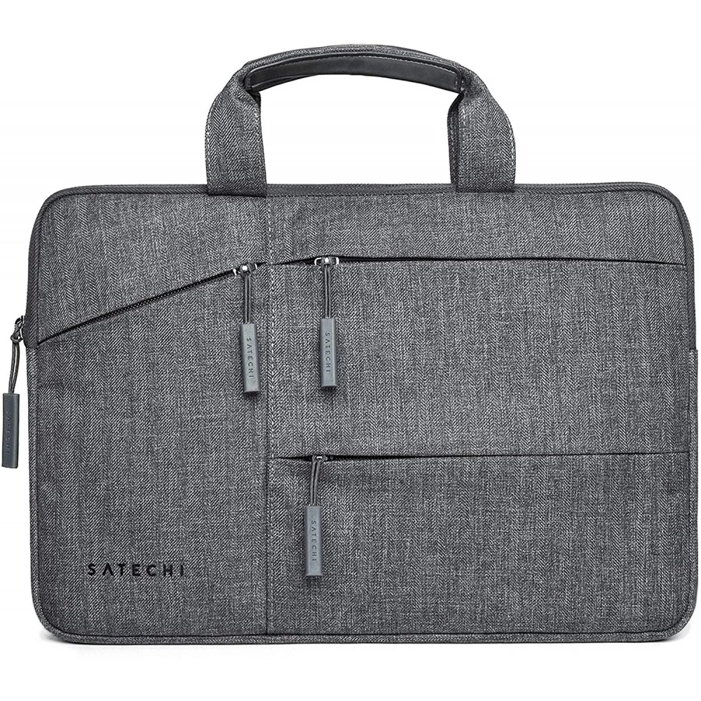 SATECHI Water-Resistant Laptop Carrying Case with Pockets 15" sivo