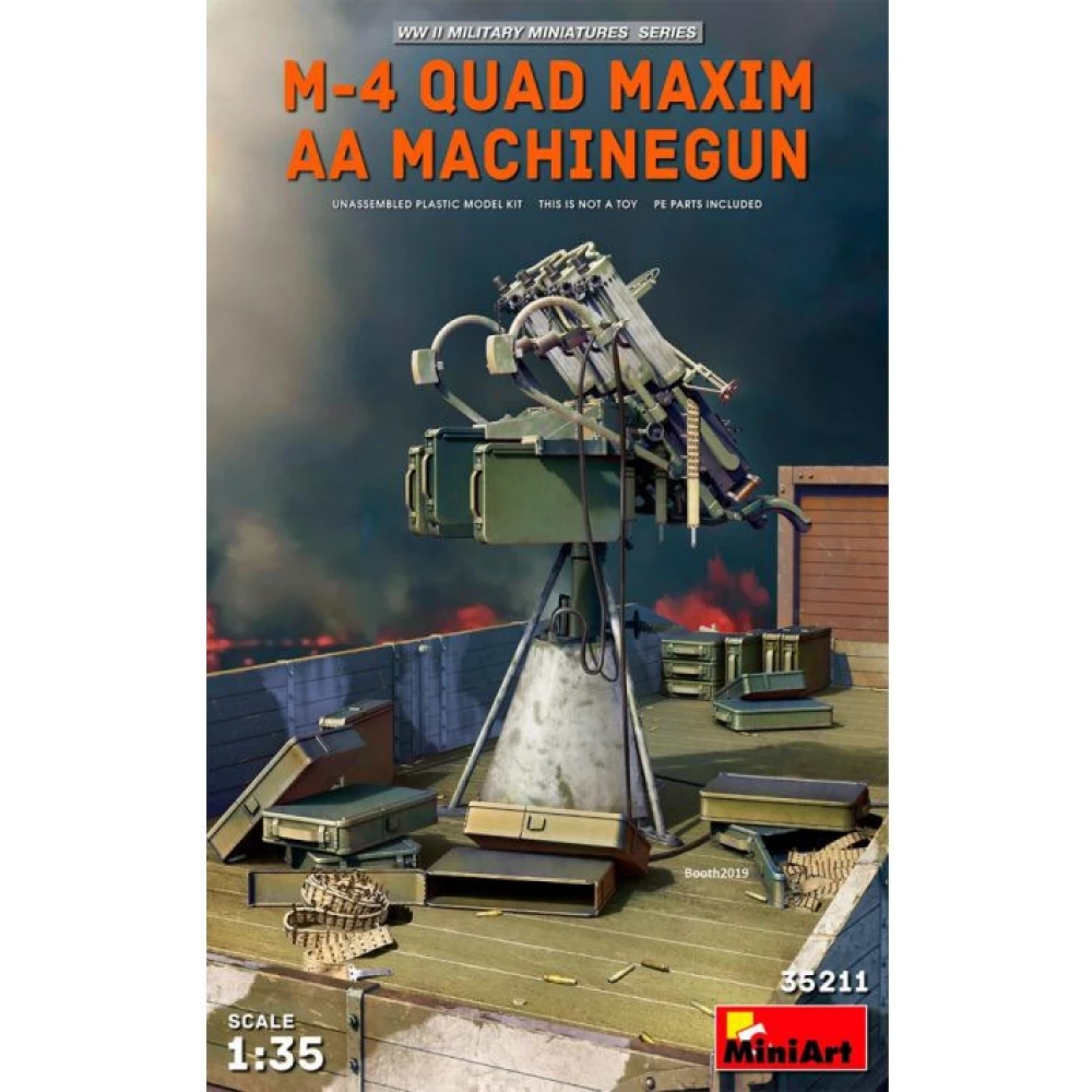 MINIART 1/35 M-4 Quad Maxim AA Machinegun model accessory