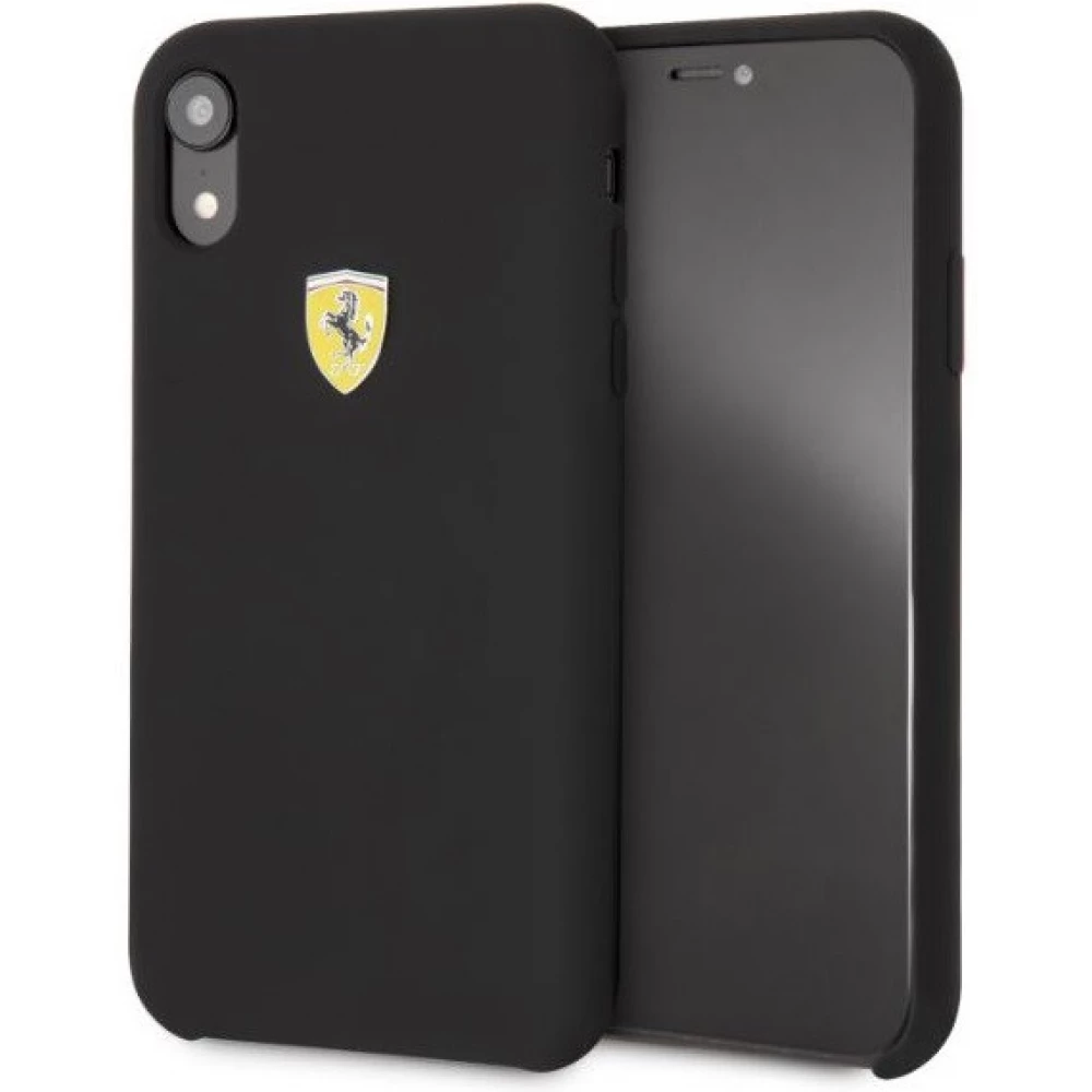FERRARI Szilikon SF tok pajzs logóval iPhone XR fekete