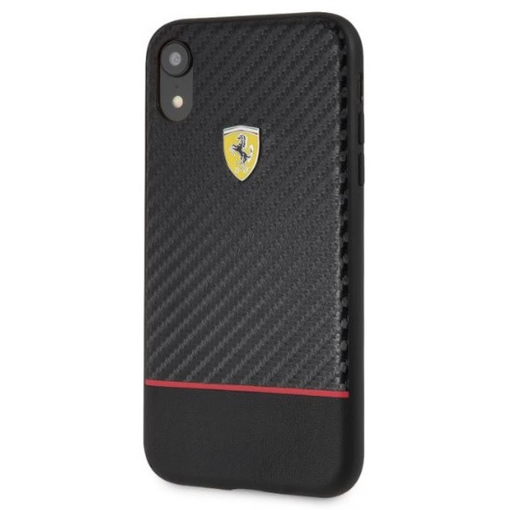 FERRARI Racing Shield On-Track puha gumi tok iPhone XR fekete