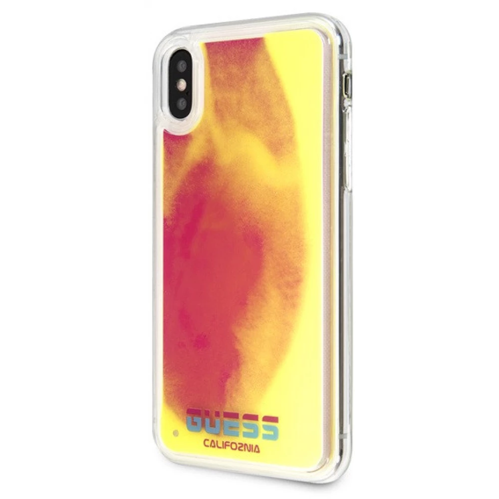 GUESS Po mraku svetleći case iPhone X/XS roze pesak