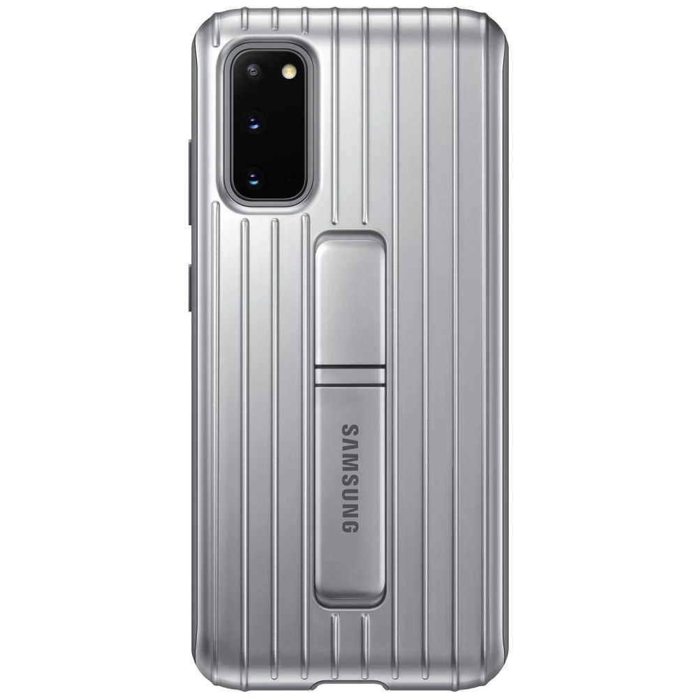 SAMSUNG S20 5G SAMSUNG Plastik telefonvédő dupla Lage desktop Halter EZÜST