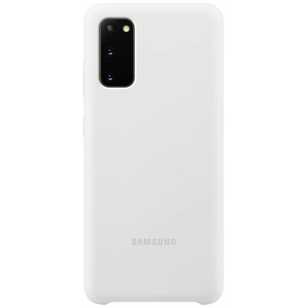 SAMSUNG EF-PG980T Silicone Cover for Galaxy S20 Weiß