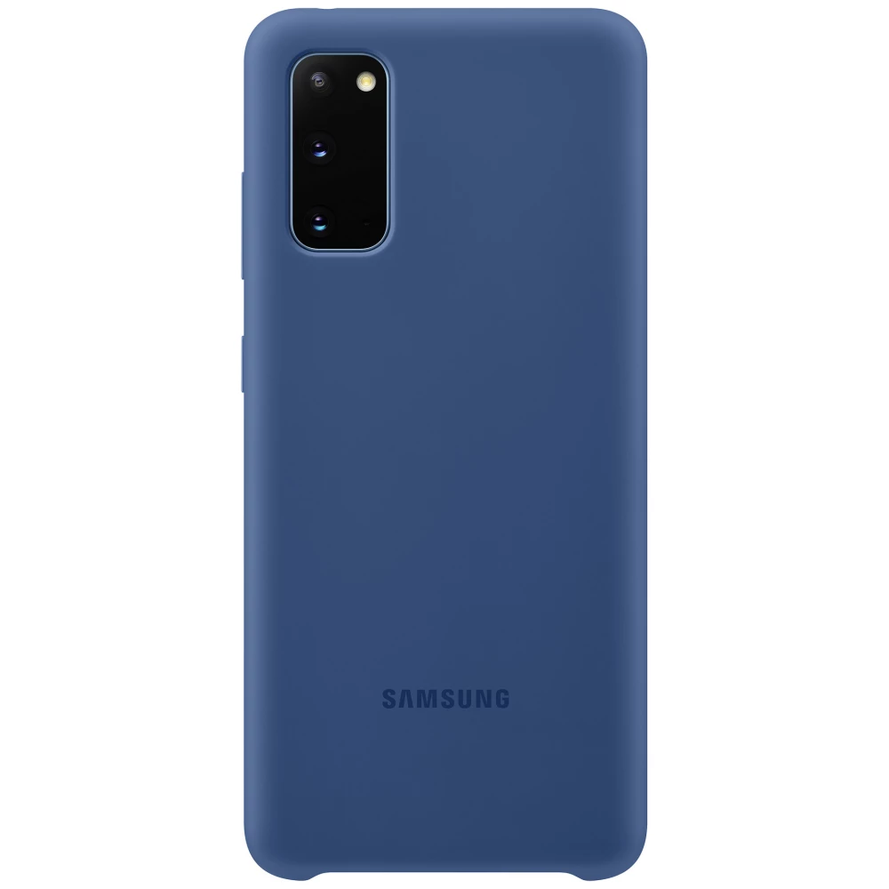 SAMSUNG EF-PG980T Silicone Cover for Galaxy S20 Blau