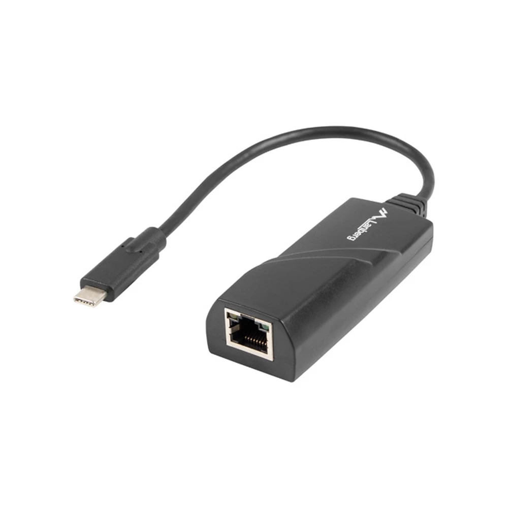 LANBERG NC-1000-02 USB 3.1 Type C UTP Transformator 15cm 1Gbps schwarz