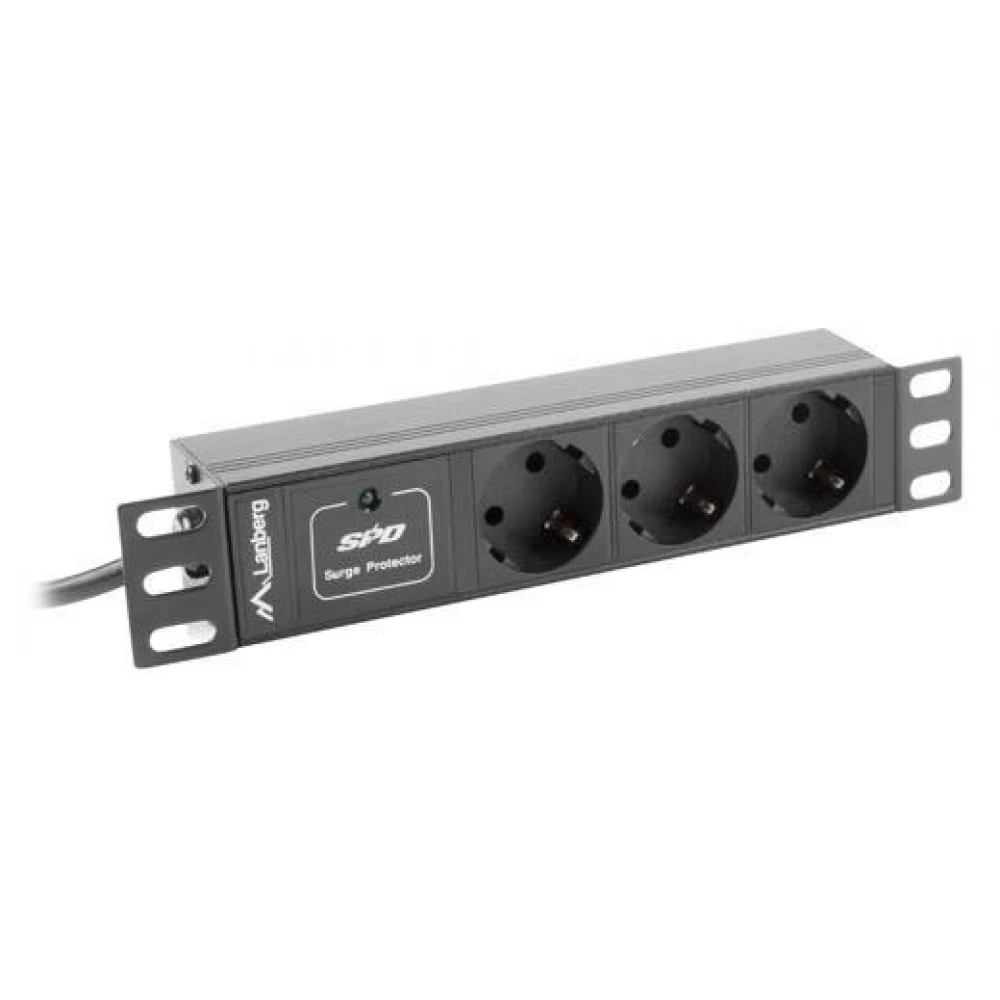 LANBERG PDU-03F-0200-IEC-BK 3 outlet distributor 2m black