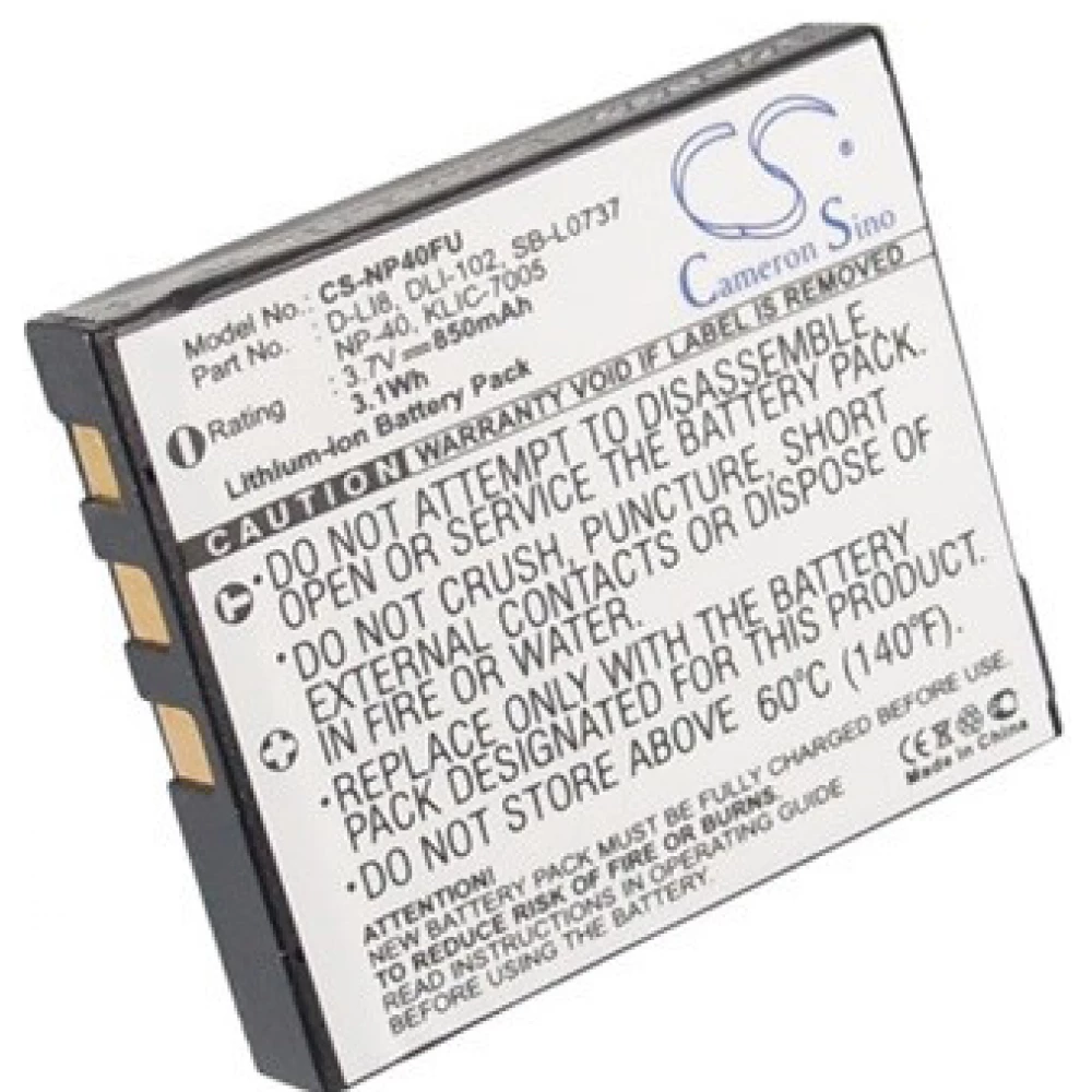REALPOWER NP40FU BenQ DLI-102 NP-40N SB-L0737 3.7V 850mAh Kompatibel akku