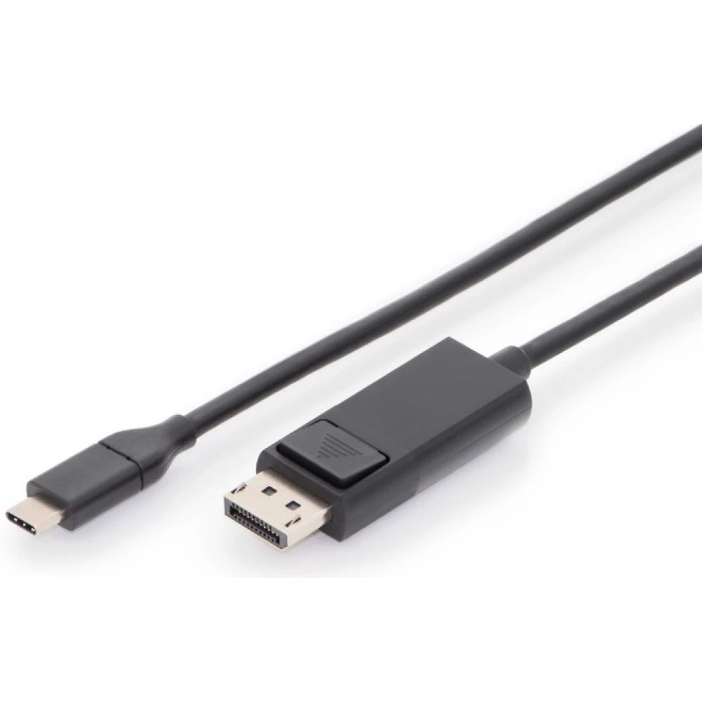 DIGITUS USB 3.1 Type C DisplayPort 1.4 Átalakító Fekete 2m AK-300333-020-S