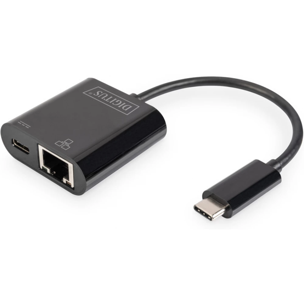 DIGITUS DN-3027 USB 3.1 Type C UTP Convertor 15cm 1Gbps negru