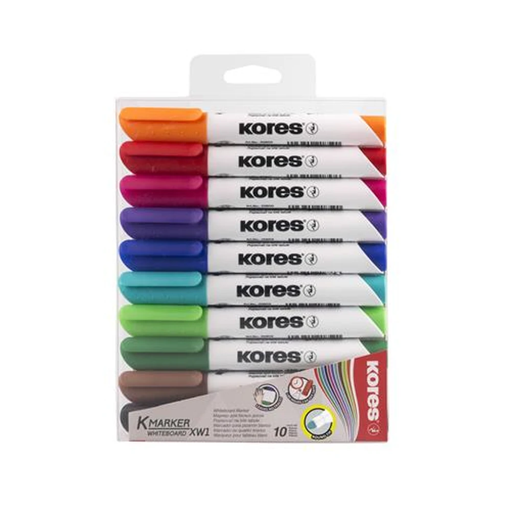 KORES K-Marker Tábla- and flipchart marker stock 3 mm conical 10 different color