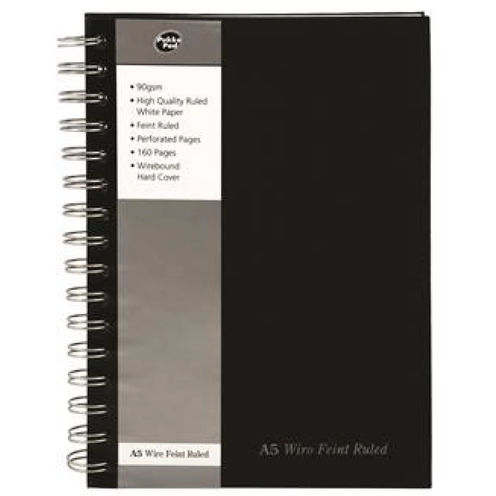 PUKKA PAD Black Range Spirálfüzet A5 linear 80 lap