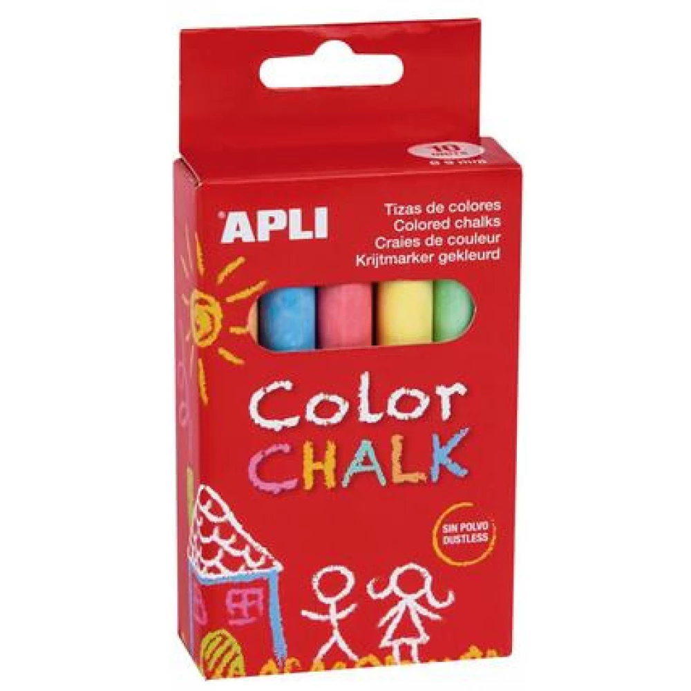 APLI Táblakréta wheel 10 pieces mixed colors