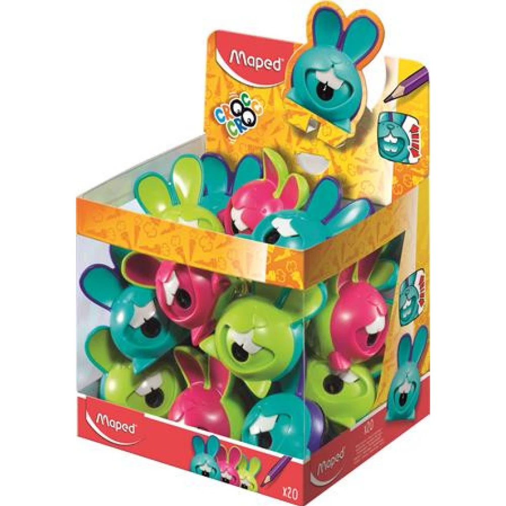 MAPED Croc Croc Innovation a hole tankers sharpener display bunny mixed color