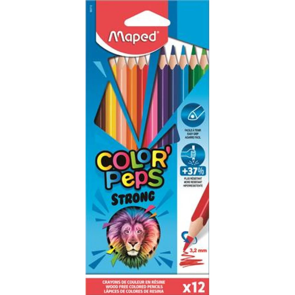 MAPED Color Peps Strong háromszögletű színes ceruza készlet 12 különböző szín