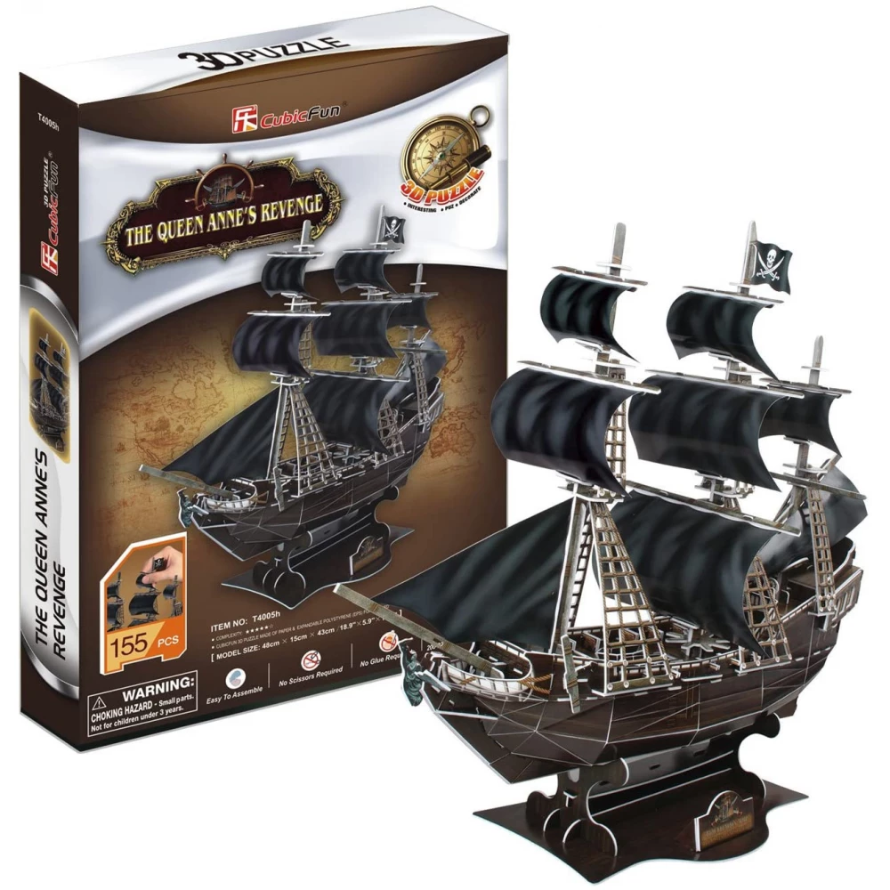 CUBICFUN 3D puzzle game 155 pieces Anna Queen Revenge ship