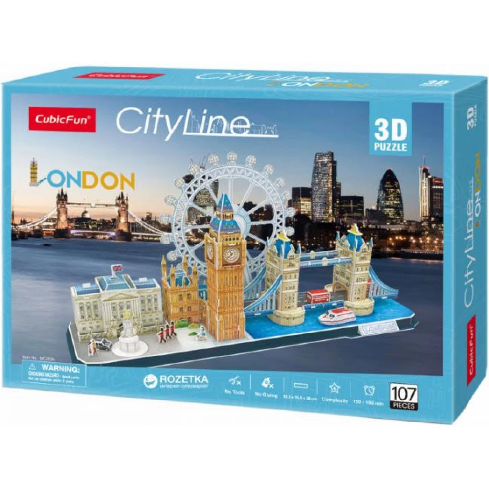 CUBICFUN 3D puzzle game 107 pieces CityLine London