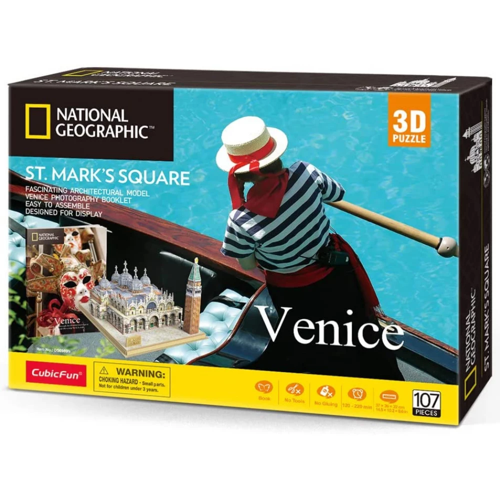 CUBICFUN 3D puzzle game 107 pieces City Traveller Venice Holy Mark space