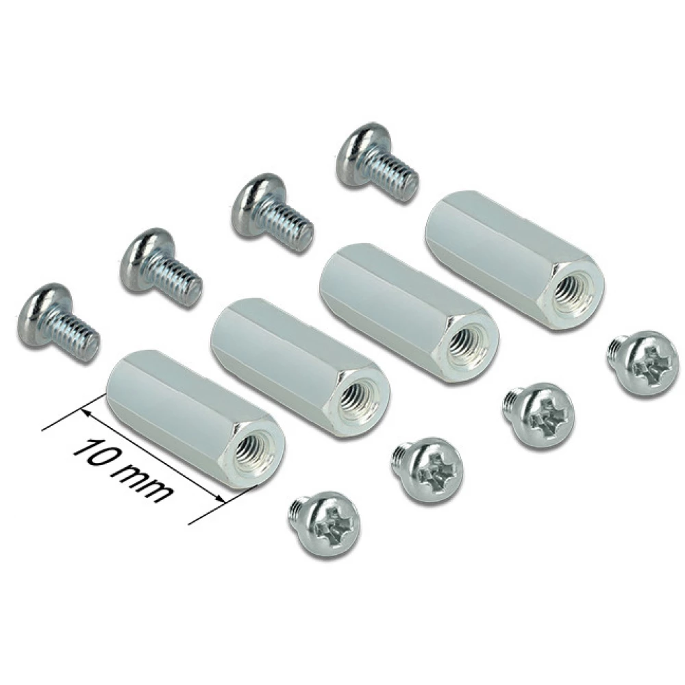 DELOCK Mounting kit M2.5 spacer hexagon inside / outside 10 mm Raspberry With Pi