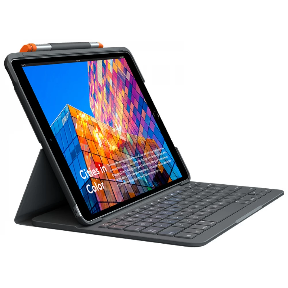 LOGITECH Slim Folio iPad (7-8-9. gen) case Francia graphite