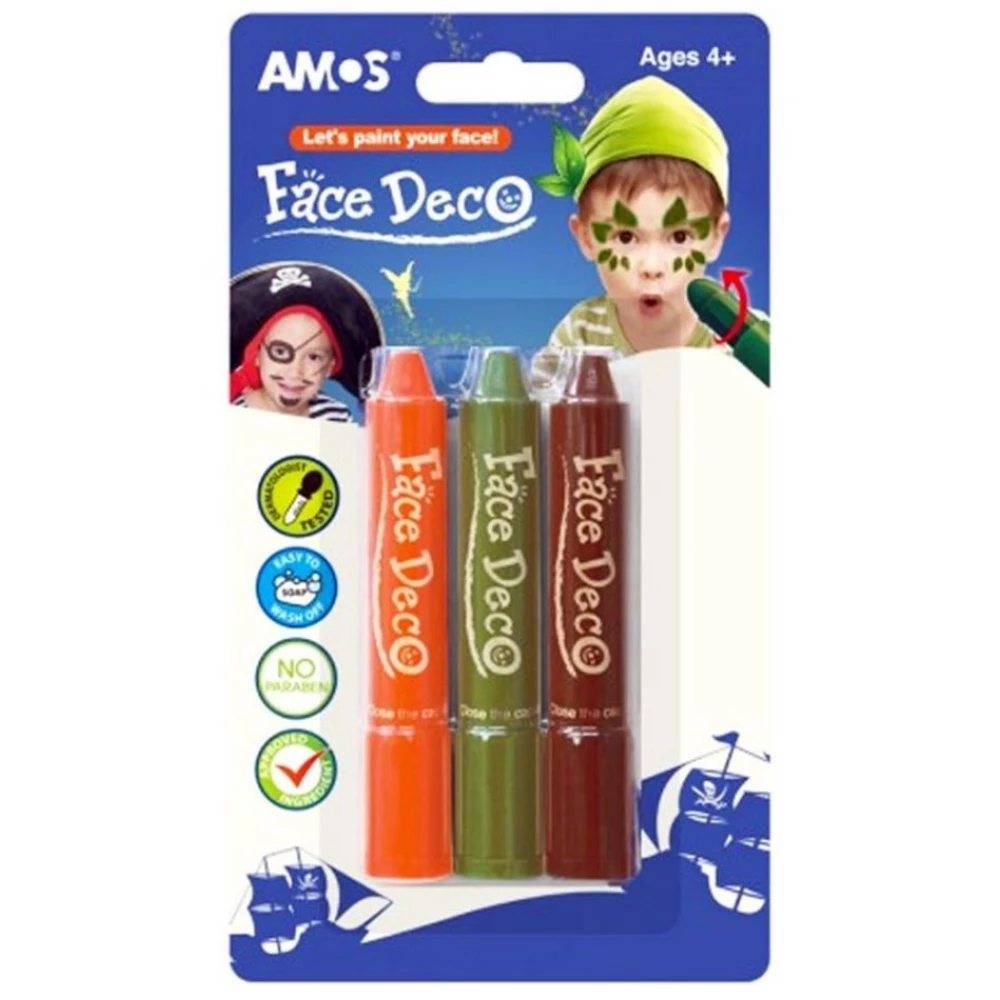 AMOS FD5B3B grease paint stock 3 kind of boyish color