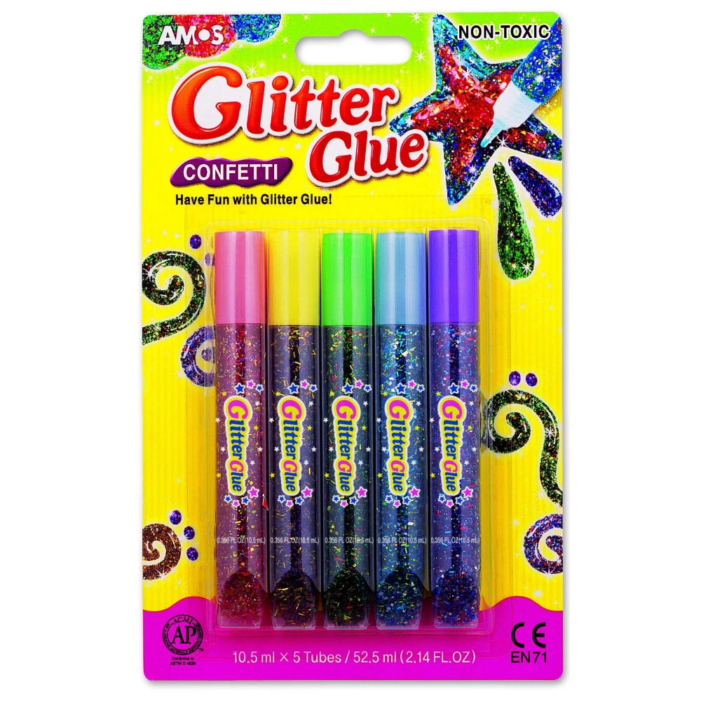 AMOS Konfettis dekor glue set 5 pcs