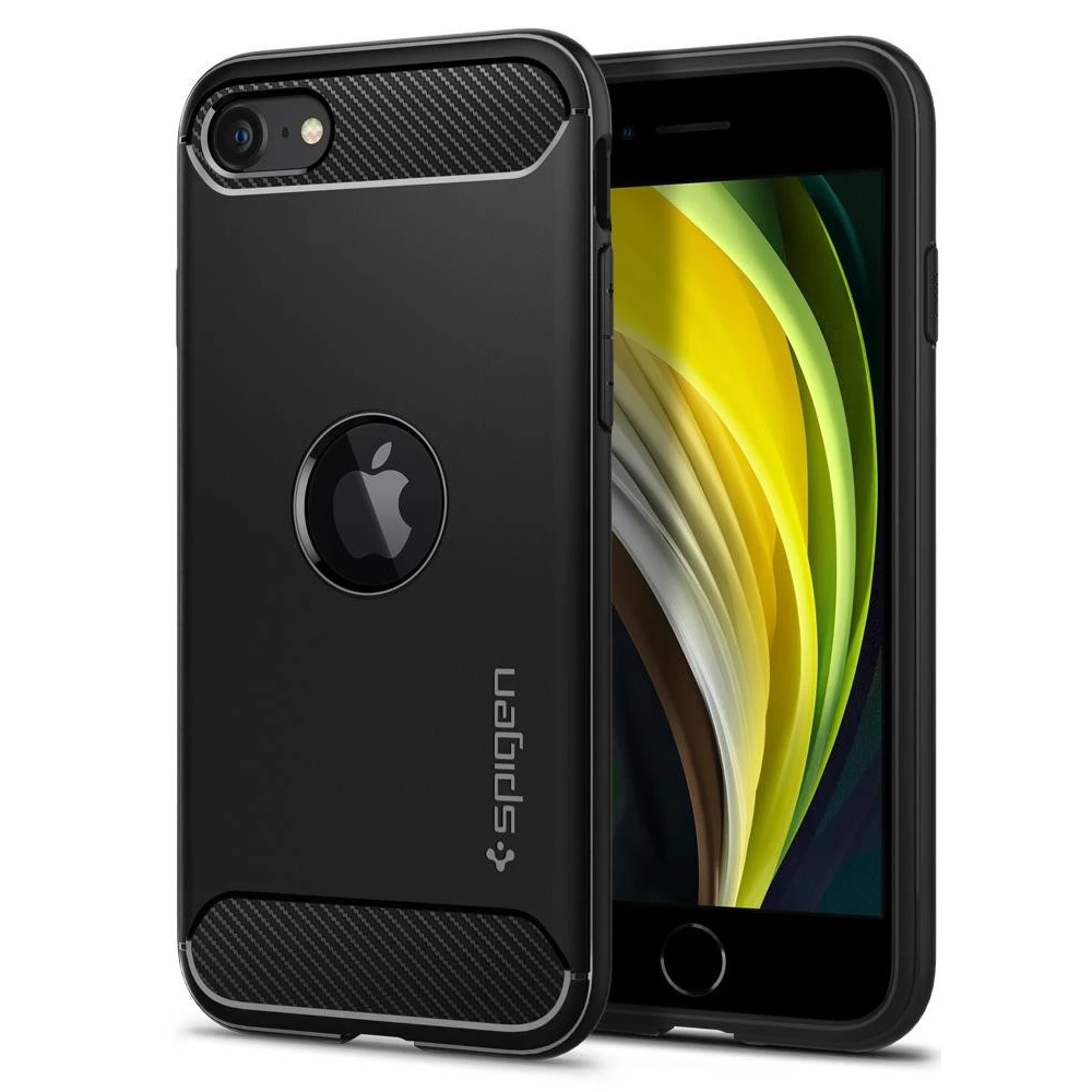 SPIGEN Rugged Armor Case iPhone SE 2020 black