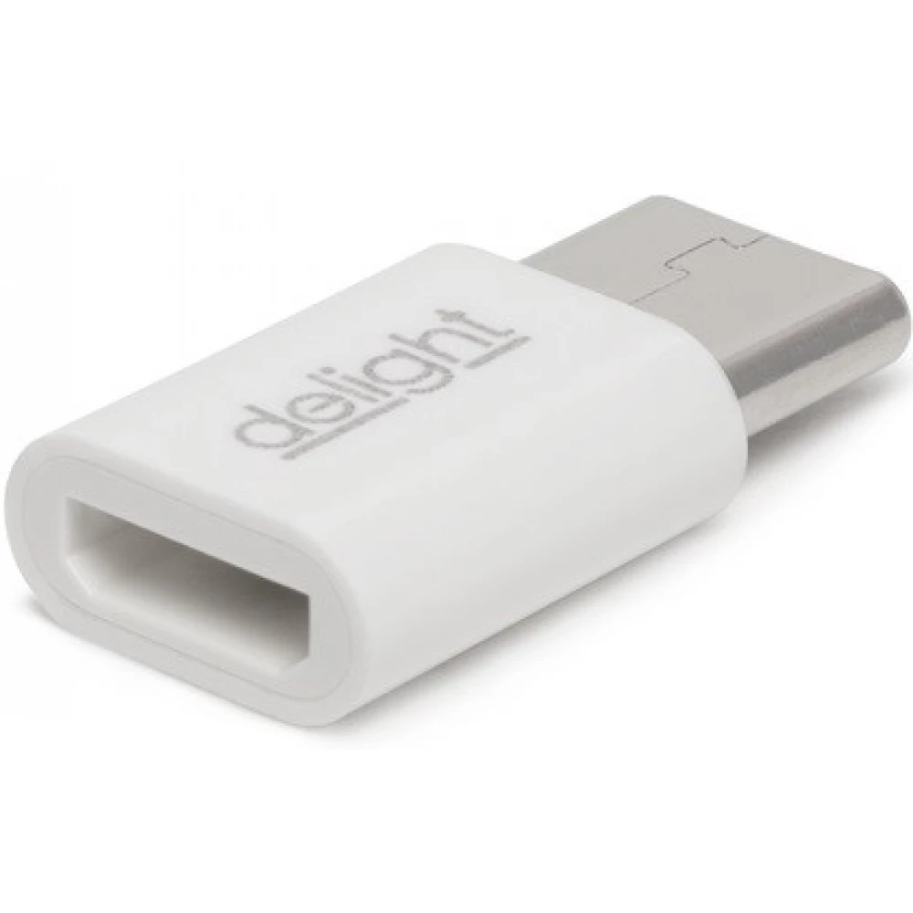 DELIGHT USB 2.0 Type C Micro USB transformator Bijela 3cm 55448C