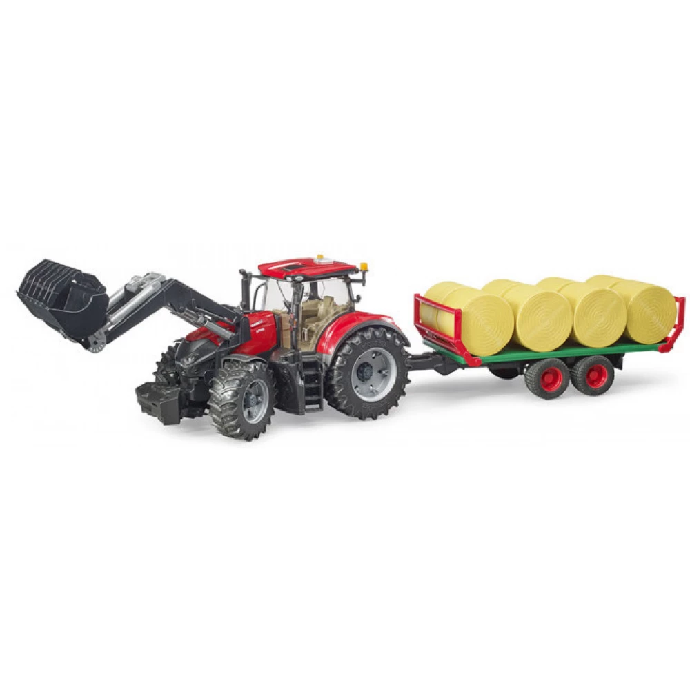 BRUDER CASE IH Optum 300 CVX loader and bálaszállítóval 03198