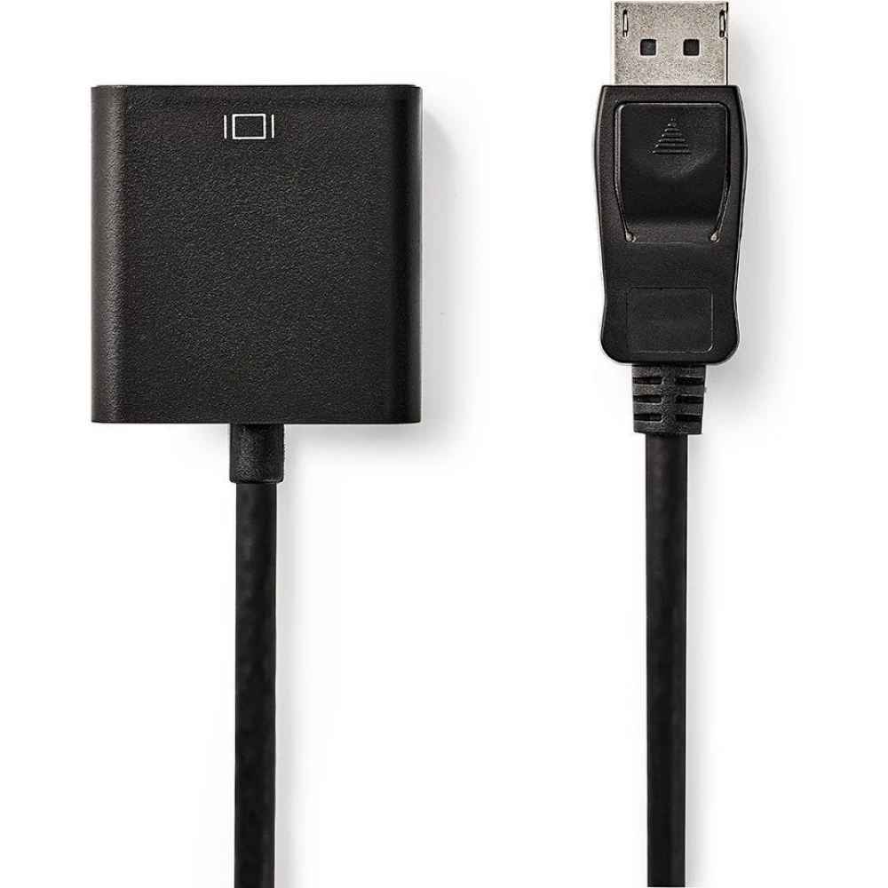 NEDIS DisplayPort VGA/D-Sub transformator Crno 20cm CCGB37351BK02